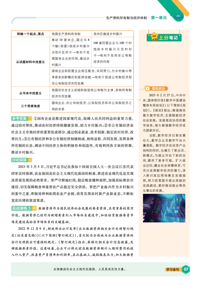 《上分手册-政治必修2RJ-金考卷单元双测卷_2024天星高中单元双测卷上分手册》第7页预览