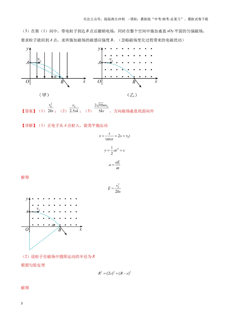 《专题13带电粒子在组（复）合场中运动的核心问题（教师版）_04-物理-高考总复习_二轮复习_2025年_2025届高考物理二轮复习热点题型归类_资料_2024版》第3页预览