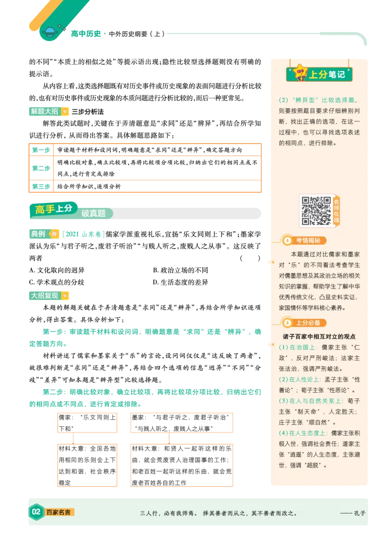 《上分手册-历史必修中外历史纲要（上）RJ-金考卷单元双测卷_2024天星高中单元双测卷上分手册》第2页预览