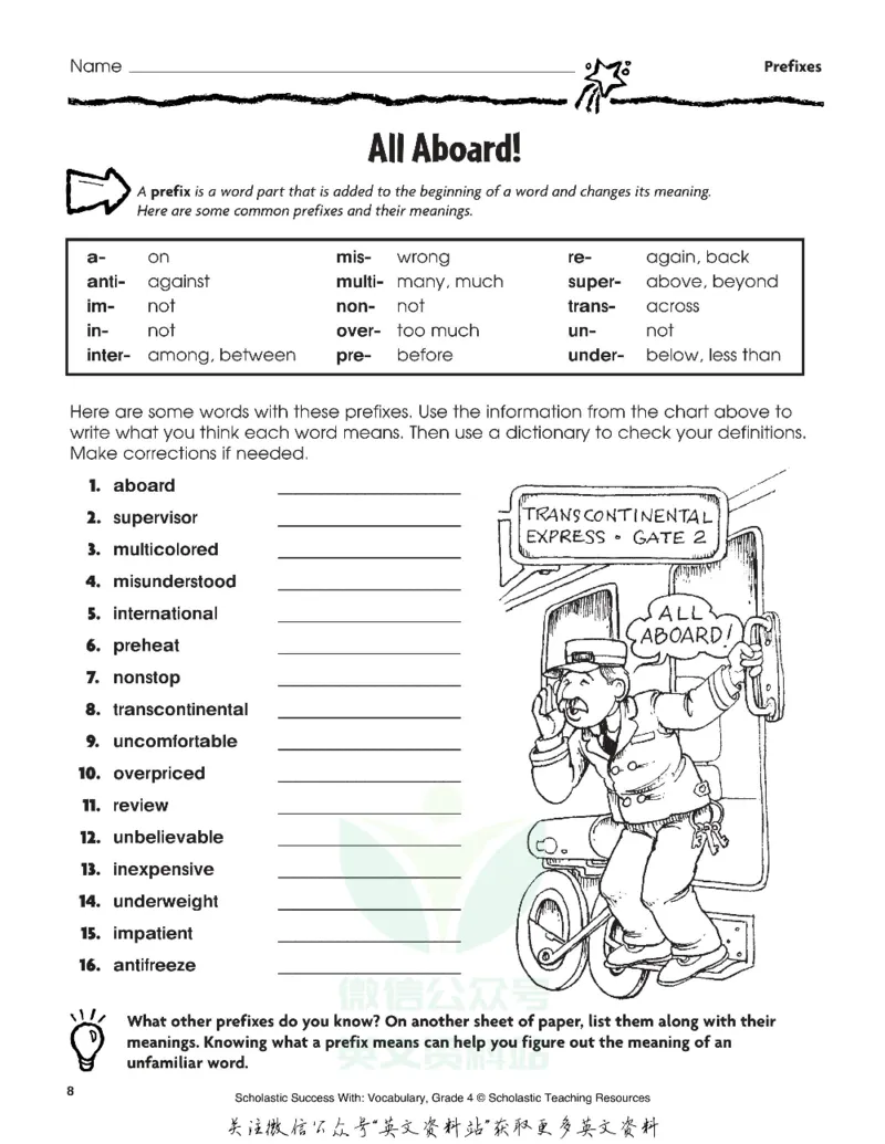 《scholasticsuccesswithvocabularygrade4_小初高学习资料合集(每天更新)_国外原版英文教辅汇总_ScholasticSuccesswithvocabulary练习册》第10页预览