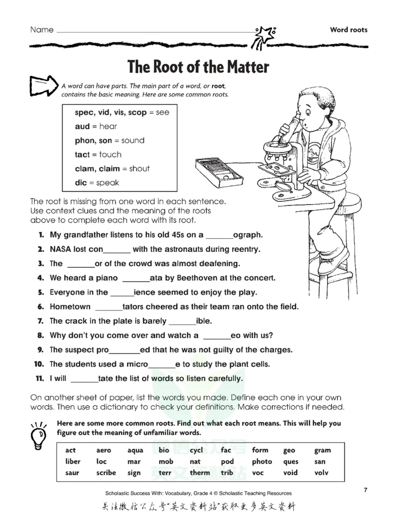 《scholasticsuccesswithvocabularygrade4_小初高学习资料合集(每天更新)_国外原版英文教辅汇总_ScholasticSuccesswithvocabulary练习册》第8页预览