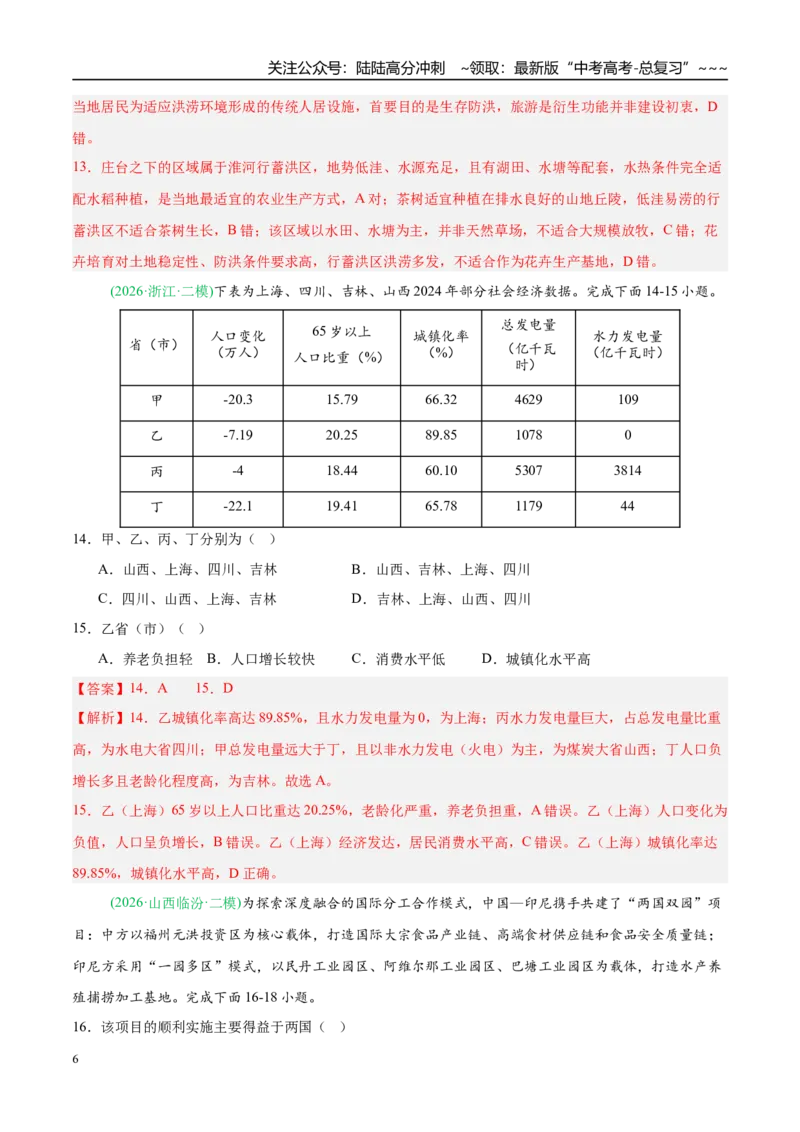 《专题08区域发展战略和国家安全（5大考点）（教师版）_07-地理-高考总复习_专项复习_2026年-地理高考专项复习_2026年高考地理二模试题分类汇编（新高考专用）-G288_2026版》第6页预览