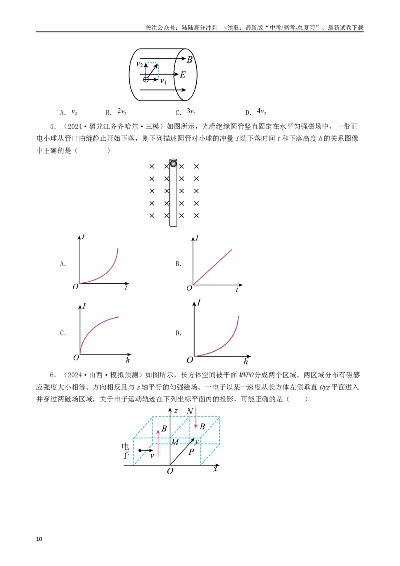 《专题10磁场（学生版）_04-物理-高考总复习_专项复习_2025年_2025年高考真题和模拟题物理分类汇编（全国通用）》第10页预览
