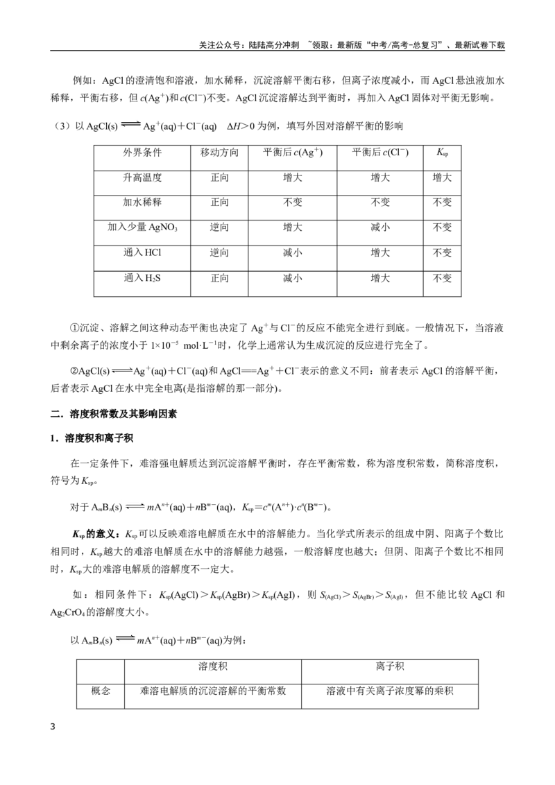 《考点51难溶电解质的溶解平衡（学生版）（新教材新高考）_05-化学-高考总复习_一轮复习_2025年_2025年高考化学一轮·考点讲义练习复习讲义（新教材新高考）_资料》第3页预览