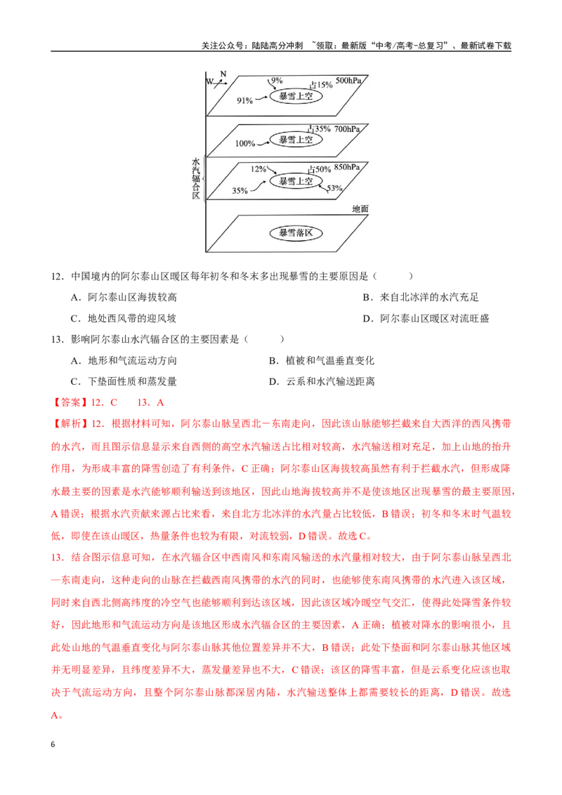 《卷7（解析版）_07-地理-高考总复习_一轮复习_2025年_2025年高考地理模拟卷（新高考通用）8套》第6页预览