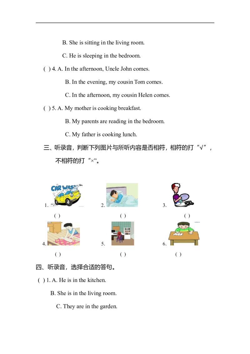 《五（下)译林版英语：Unit5测试卷_小学1-6年级全科全套_1-6年级全科下册_五年级_五年级下英语_英语译林版英语重点与练习》第2页预览
