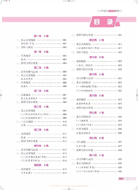 《❤木头马阅读小卷1下_小学1-6年级全科全套_1-6年级全科下册_一年级_一年级下语文_语文一下阅读理解专项》第2页预览