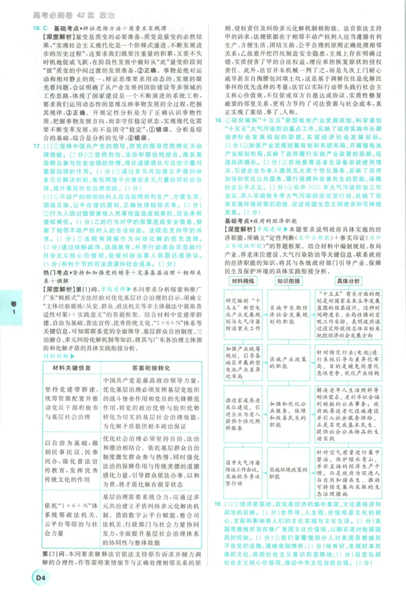 《主书答案_2027版《高考必刷卷42套》_2027版高考《必刷卷42套》高考上分模拟卷（政治）通用版》第8页预览