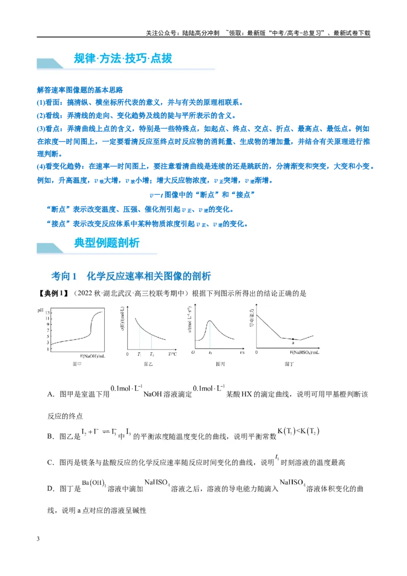 《第27讲化学反应速率、平衡图像（讲义）-（原卷版）_05-化学-高考总复习_一轮复习_2024年_2024年高考化学大一轮复习卓越讲义_资料》第3页预览