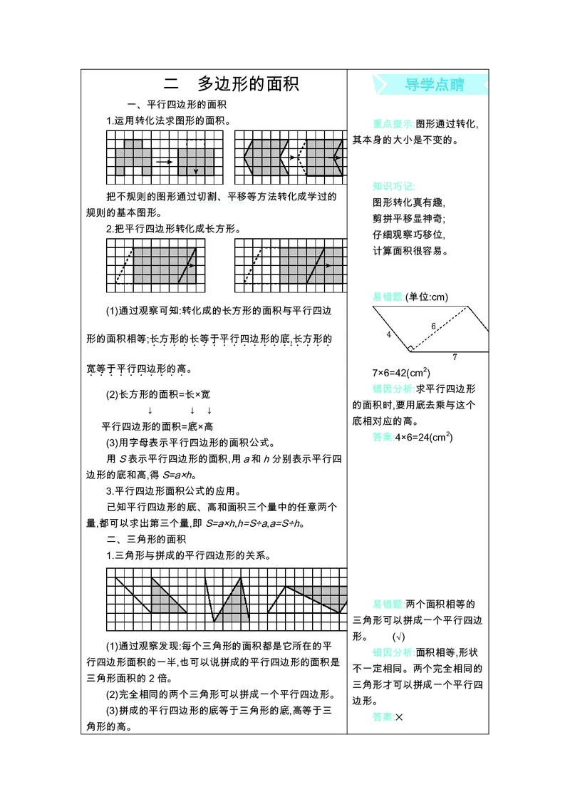 《五（上）数学（苏教版）知识要点_小学1-6年级全科全套_1-6年级全科上册_五年级_五年级上数学_A五年级数学（苏教版）》第3页预览