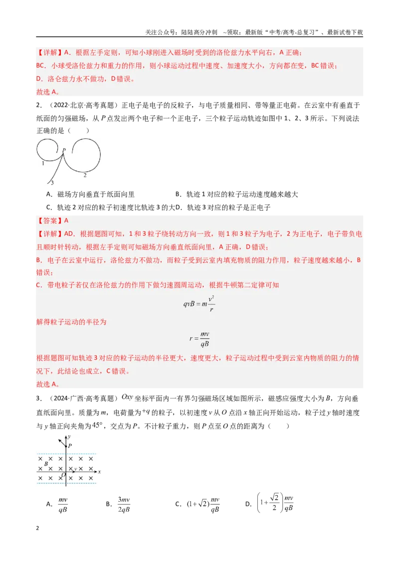 《专题10带电粒子在磁场运动-（全国通用）（解析版）_04-物理-高考总复习_专项复习_2025年_十年（2015-2024）高考物理真题分类汇编（全国通用）》第2页预览