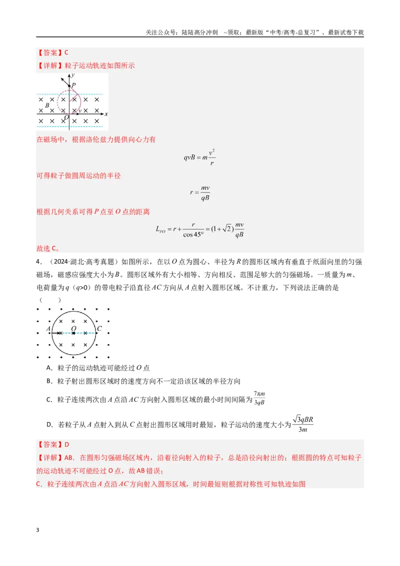 《专题10带电粒子在磁场运动-（全国通用）（解析版）_04-物理-高考总复习_专项复习_2025年_十年（2015-2024）高考物理真题分类汇编（全国通用）》第3页预览