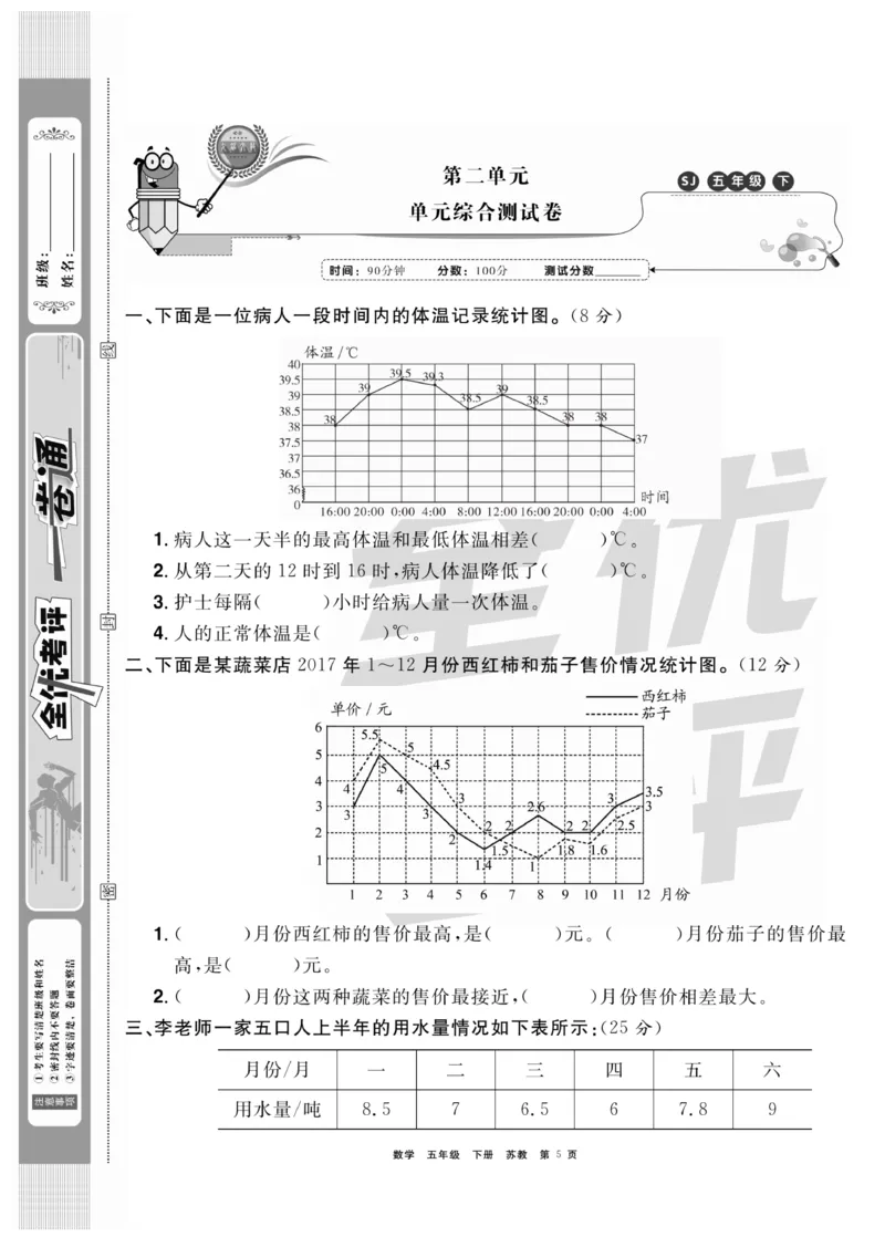 《《全优考评一卷通》全优考评一卷通苏教版五年级数学下册_小学1-6年级全科全套_1-6年级全科下册_五年级_五年级下数学_数学五下苏教版(1)》第5页预览