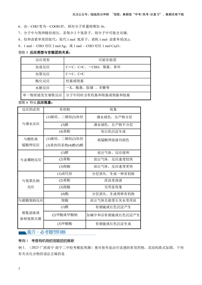 《第41讲有机推断与有机合成路线设计（讲义）（解析版）_05-化学-高考总复习_一轮复习_2024年_2024年高考化学一轮复习讲练测(课件+讲义+练习)（新高考）_讲义+练习》第7页预览