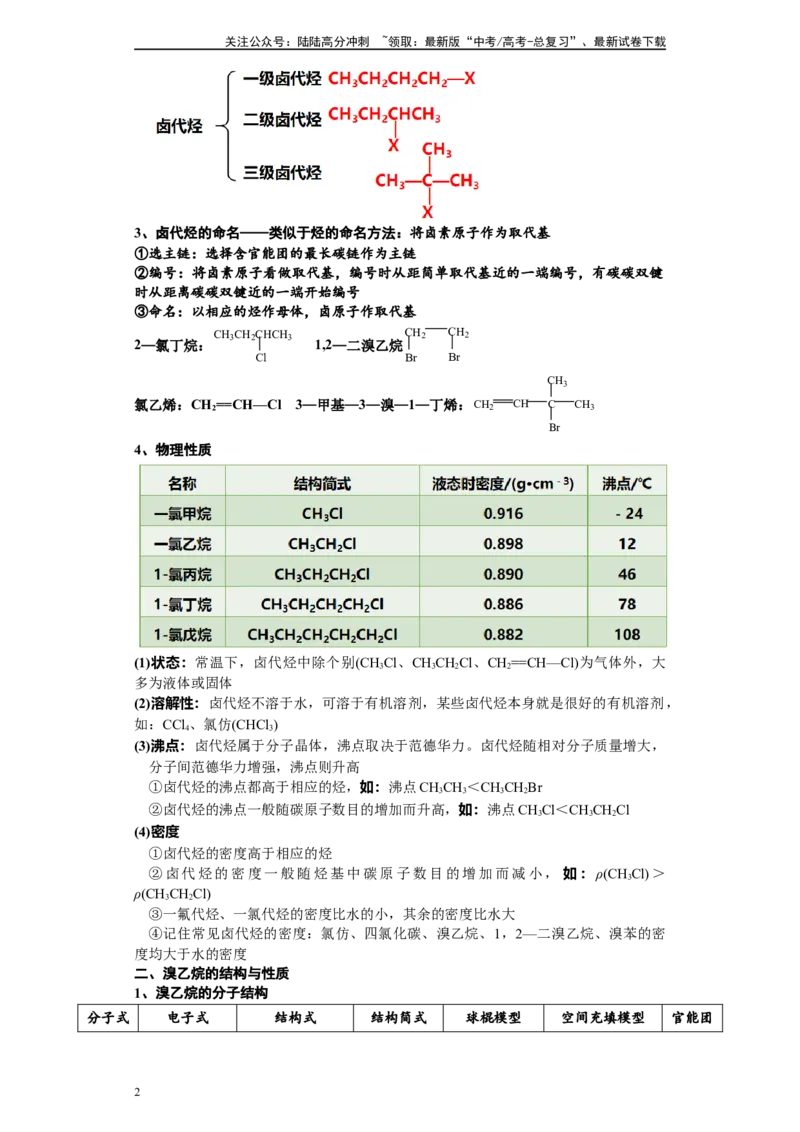 《第37讲卤代烃各项考点-（学生版）_05-化学-高考总复习_一轮复习_2024年_2024年高考化学精准一轮复习讲义_资料》第2页预览