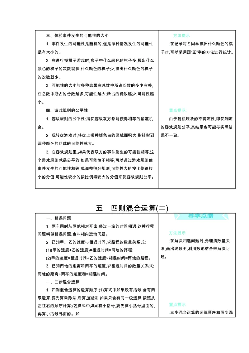 《五（上）数学（冀教版）知识要点_小学1-6年级全科全套_1-6年级全科上册_五年级_五年级上数学_A五年级数学（冀教版）》第6页预览