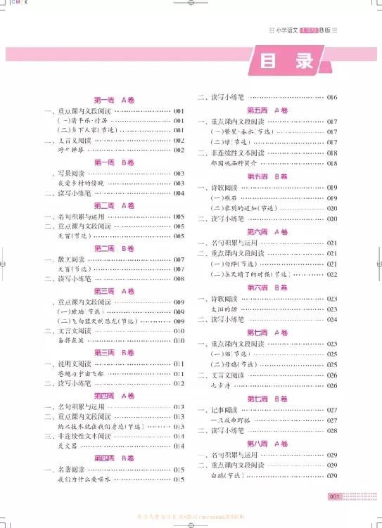 《❤木头马阅读小卷4下_小学1-6年级全科全套_1-6年级全科下册_四年级_四年级下语文_语文四下阅读理解》第2页预览