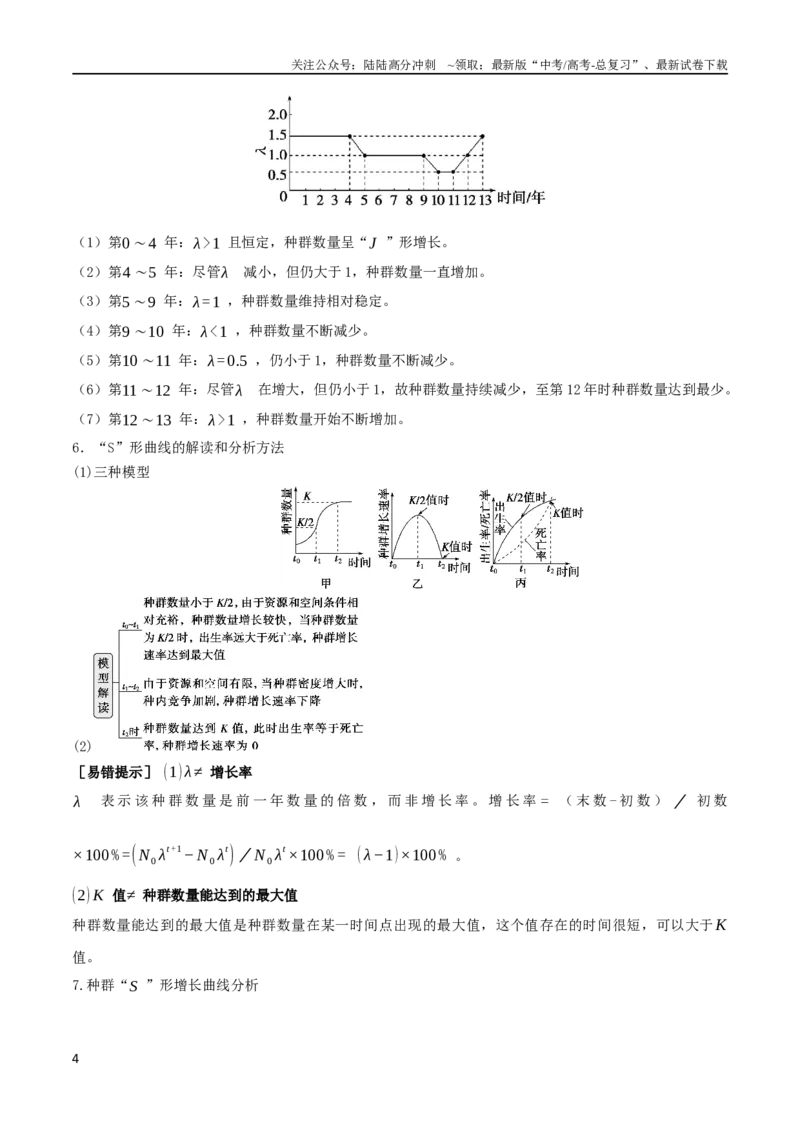 《专题09种群和群落（解析版）_06-生物-高考总复习_二轮复习_2024年_2024年高考生物二轮复习考点归纳与解题策略新高考_资料》第4页预览