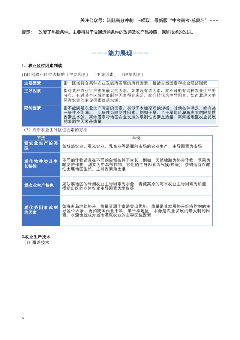 《专题10产业区位（知识清单）（全国通用）（原卷版）_07-地理-高考总复习_一轮复习_2026年-地理高考一轮复习_2026年高考地理一轮复习知识清单（全国通用）-G56_2026版》第6页预览