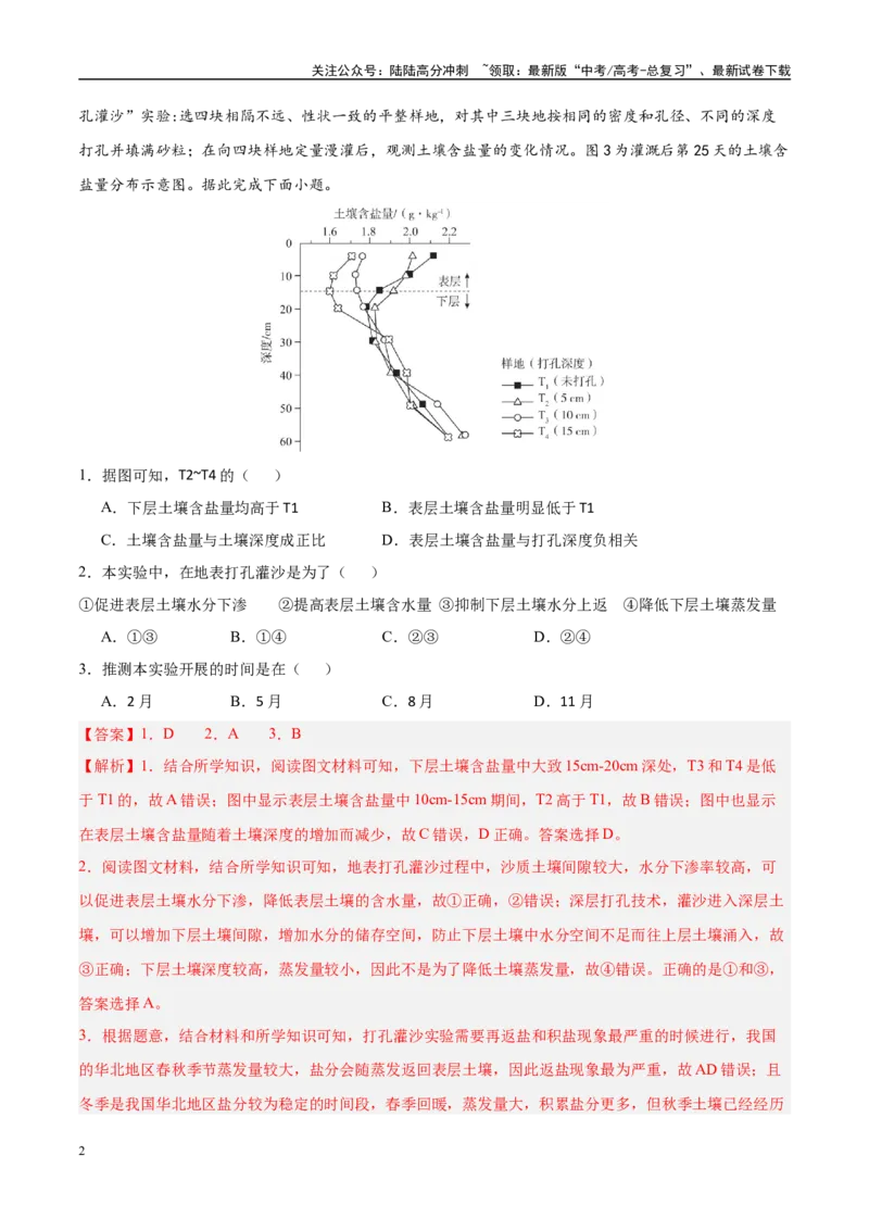 《专题15资源、环境与区域发展-（解析版）_07-地理-高考总复习_专项复习_2025年_十年（2015-2024）高考地理真题分类汇编（全国通用）》第2页预览