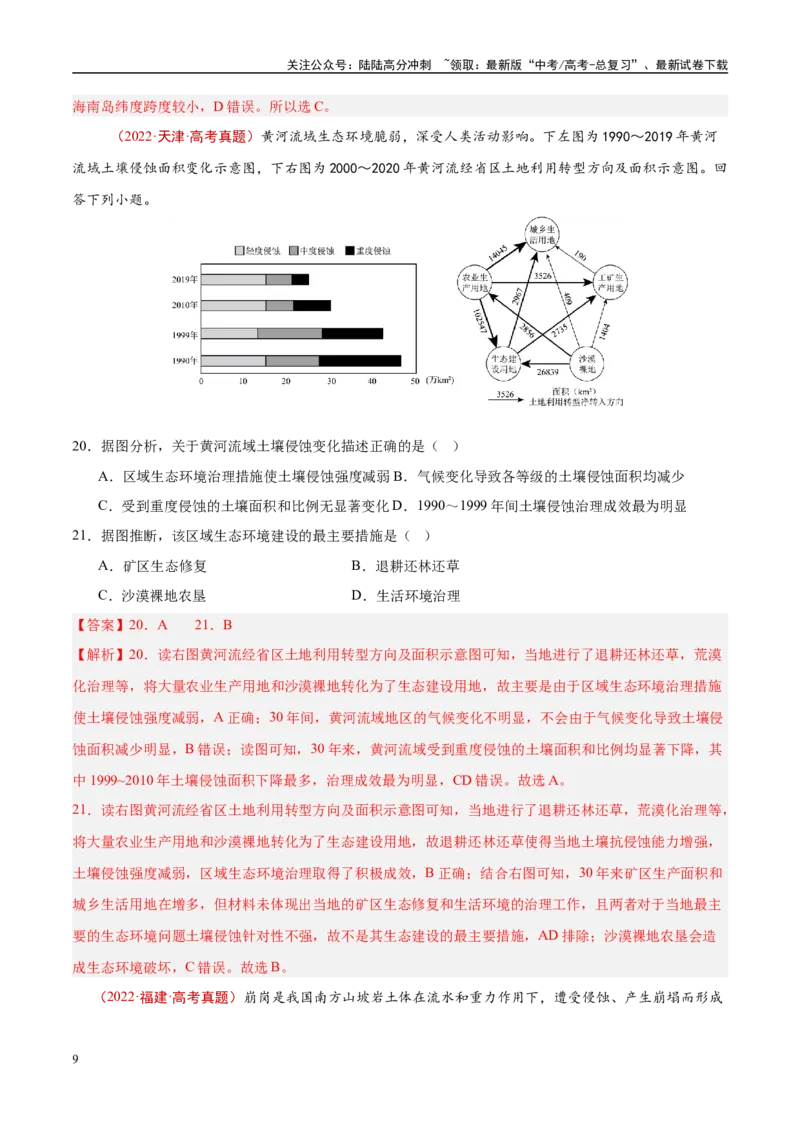 《专题15资源、环境与区域发展-（解析版）_07-地理-高考总复习_专项复习_2025年_十年（2015-2024）高考地理真题分类汇编（全国通用）》第9页预览