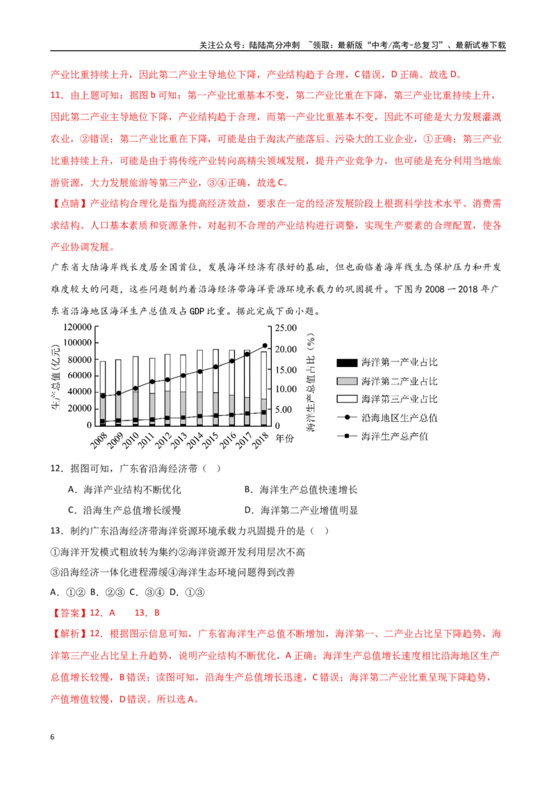 《专题21城市、产业与区域协调发展（高频选择题50题）-（全国通用）（解析版）_07-地理-高考总复习_一轮复习_2024年_2024年高考地理一轮题型突破训练（全国通用）_资料_1-资料》第6页预览