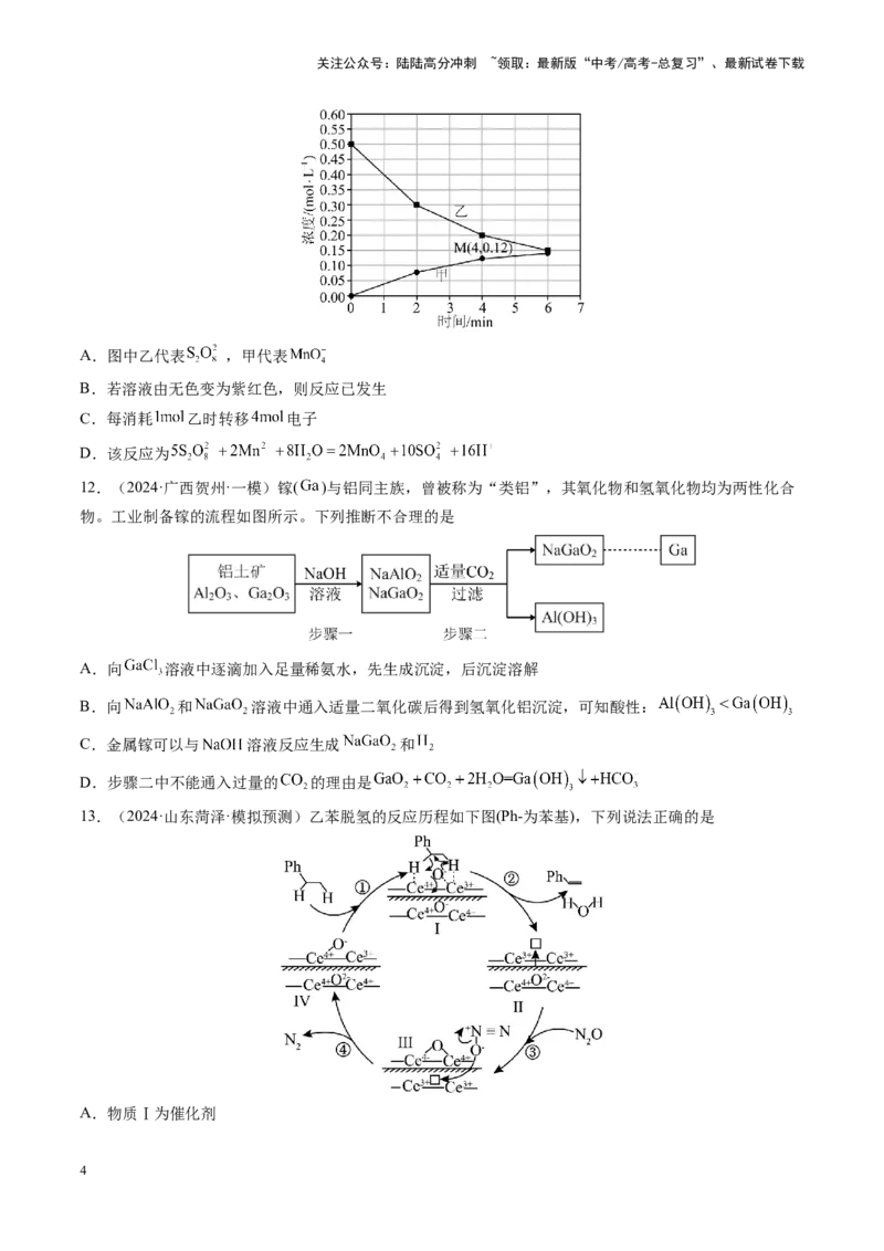 《第一章物质及其变化（测试）（学生版）_05-化学-高考总复习_一轮复习_2025年_2025年高考化学一轮复习讲义+练习+课件（新教材新高考）_第一章物质及其变化》第4页预览