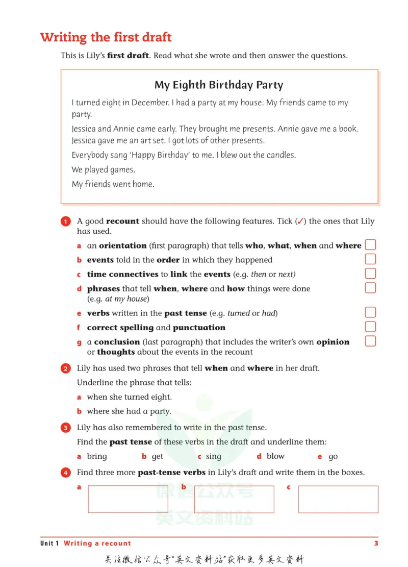 《Writing-Workbook-Year-3_小初高学习资料合集（每天更新）_国外原版英文教辅汇总_澳大利亚写作练习册WritingWorkbook六册》第10页预览