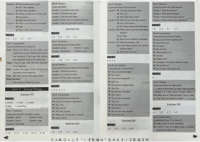 《听霸小学英语听力128篇三年级答案_小初高学习资料合集（每天更新）_听霸（小学英语听力128篇）》第9页预览