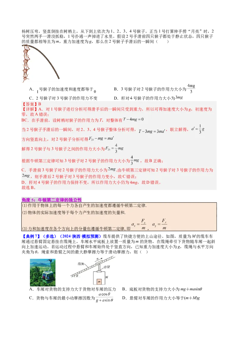 《专题10牛顿第一定律牛顿第二定律（教师版）_04-物理-高考总复习_一轮复习_2026年-物理高考一轮复习_142026年高考物理一轮复习讲与练（知识点+考向）》第10页预览