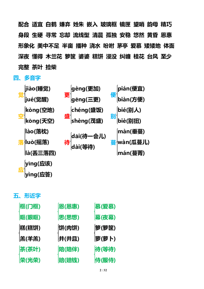 《五（上）语文1-8单元知识点汇总_小学1-6年级全科全套_1-6年级全科上册_五年级_五年级上语文_语文五上单元考点归纳》第2页预览