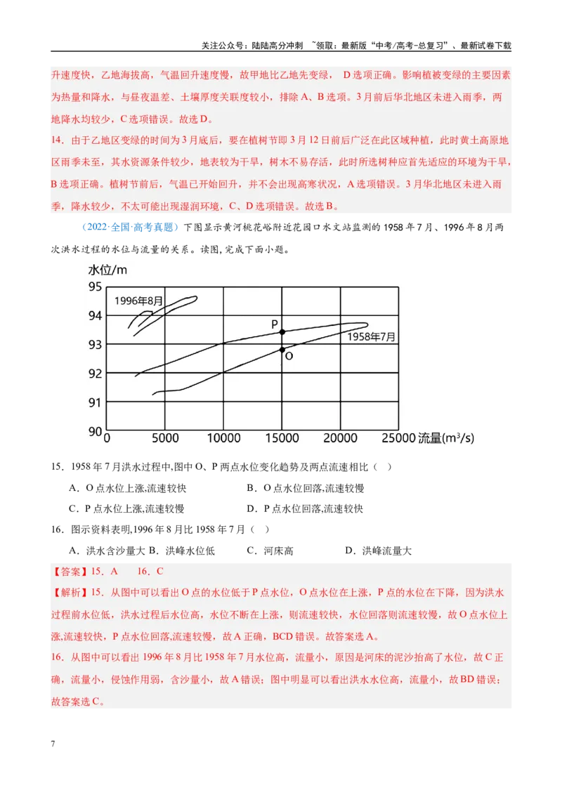 《专题14世界地理和中国地理-解析版_07-地理-高考总复习_专项复习_2025年_五年2020-2024高考真题分类汇编高考地理真题分类汇编（全国通用）》第7页预览