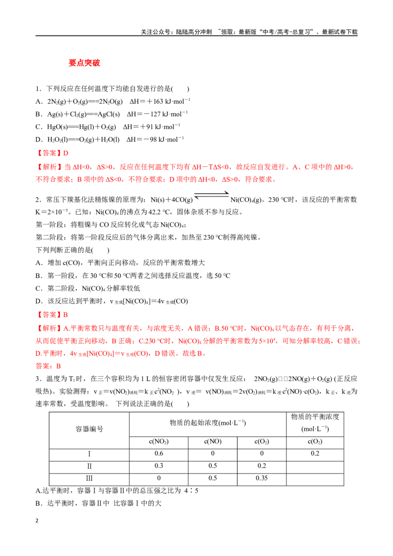 《第31讲化学反应的方向化学反应的调控（讲义）-（解析版）_05-化学-高考总复习_一轮复习_2024年_2024年高考化学一轮复习讲义+分层练习_资料》第2页预览