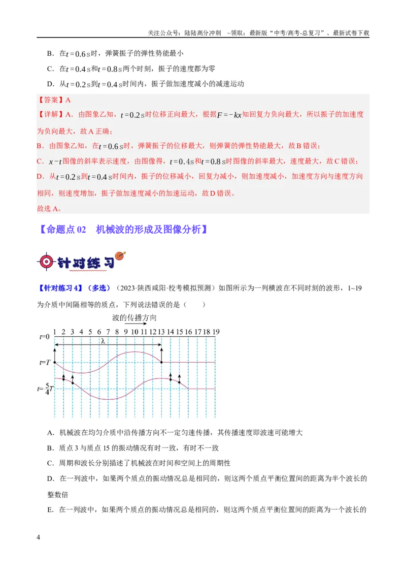 《专题11机械波及光的运用（分层练）（解析版）_04-物理-高考总复习_二轮复习_2024年_2024年高考物理二轮复习高频考点追踪与预测（新高考专用）_分层练_教师版（含答案解析）》第4页预览