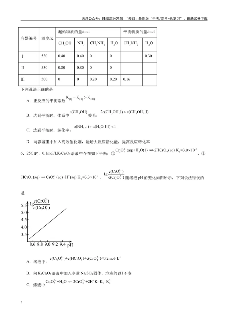 《第26讲化学平衡常数及转化率（特训）-（原卷版）_05-化学-高考总复习_一轮复习_2024年_2024年高考化学大一轮复习卓越讲义_资料》第3页预览