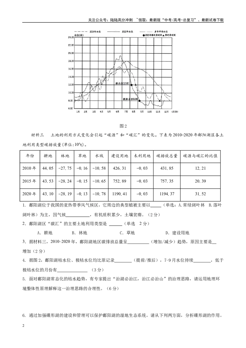 《信息必刷卷02（上海专用）（考试版）_07-地理-高考总复习_专项复习_2025年_2025年高考考前必刷题（多地区）地理_2025年高考地理考前必刷卷（上海专用）5套》第2页预览