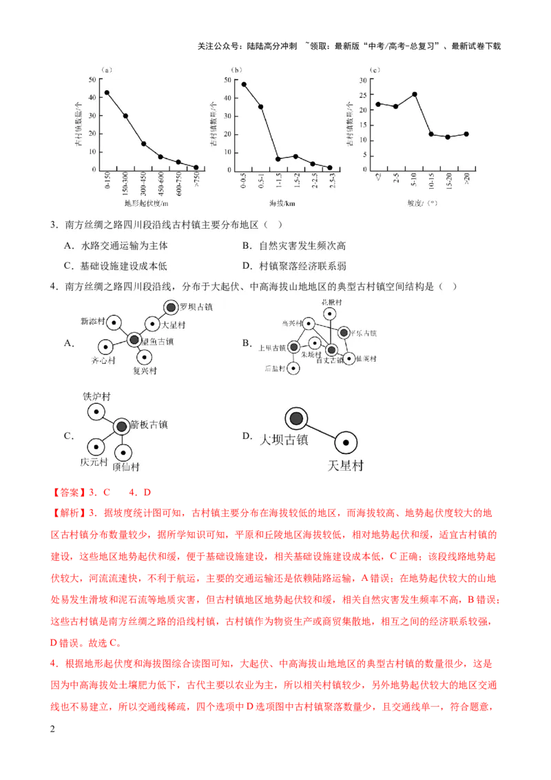 《专题11交通运输布局与区域发展（测试卷）（解析版）_07-地理-高考总复习_一轮复习_2024年_2024年高考地理一轮复习讲练测（课件+讲义+练习）（新高考）_专题测试》第2页预览