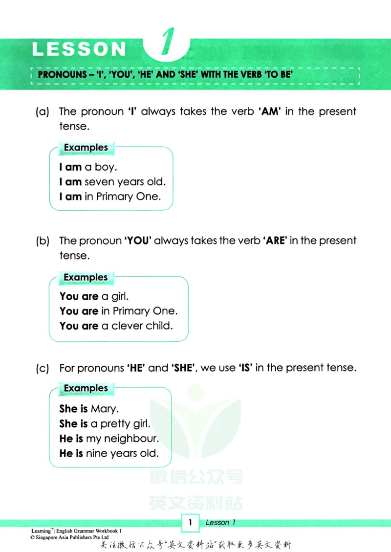 《新加坡SAPLearningGrammar语法练习册1级_小初高学习资料合集（每天更新）_国外原版英文教辅汇总_新加坡SAP系列_新加坡SAPLearningGrammar语法练习册》第6页预览