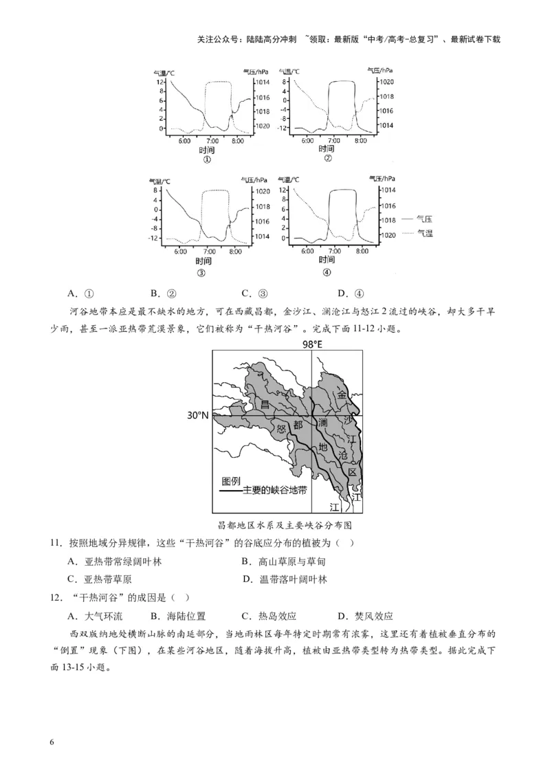 《热点06常见的“地理效应”-（原卷版）_07-地理-高考总复习_专项复习_2024年_2024年高考地理热点专题解读与训练_资料》第6页预览