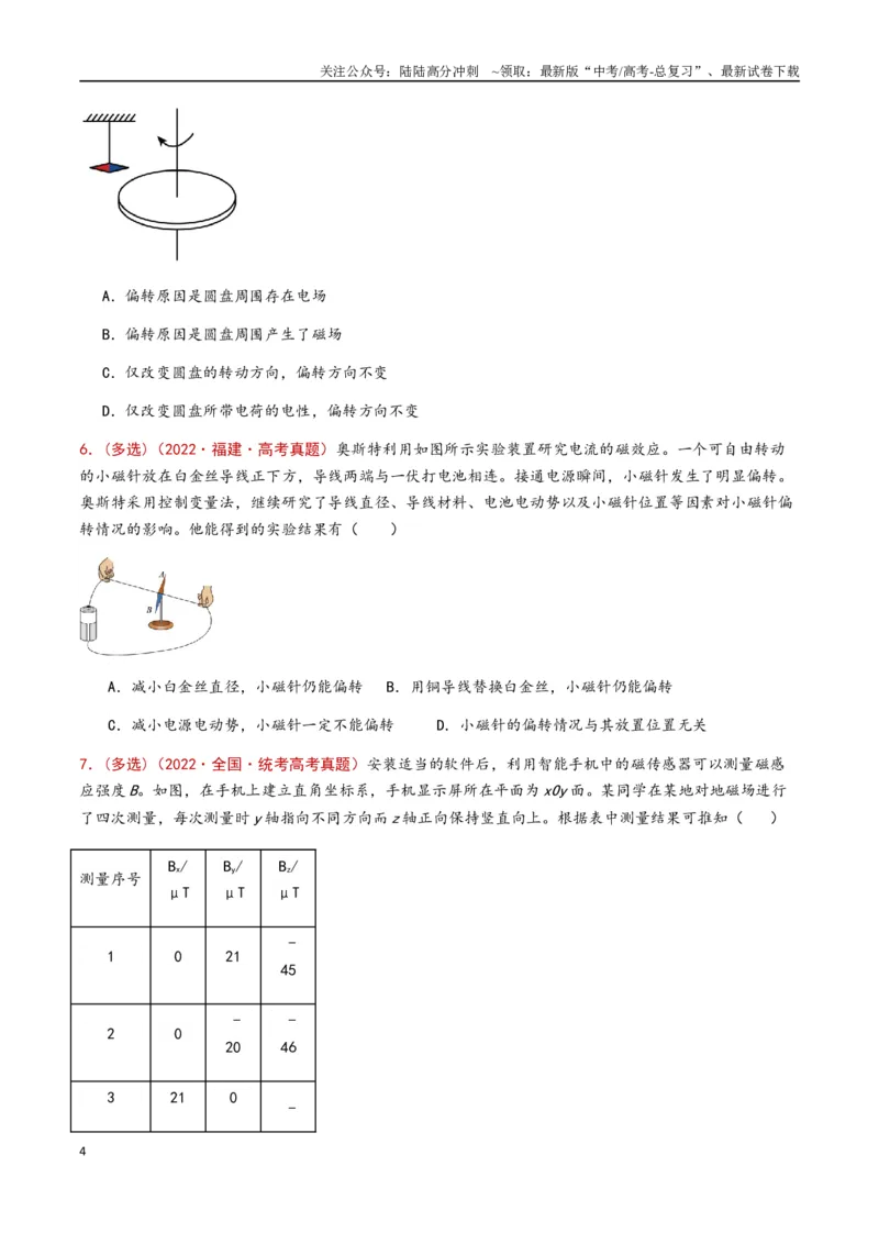 《专题15磁场（原卷版）_04-物理-高考总复习_专项复习_2024年_2024年高考物理真题分类汇编（全国通用）》第4页预览