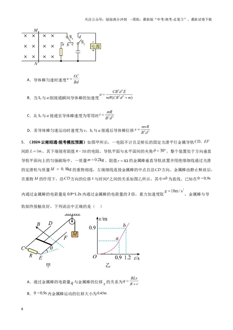 《专题15电磁感应中的棒轨模型（学生版）_04-物理-高考总复习_专项复习_2025年_2025年高中高考物理模型与方法_资料_6高考热点模型》第8页预览