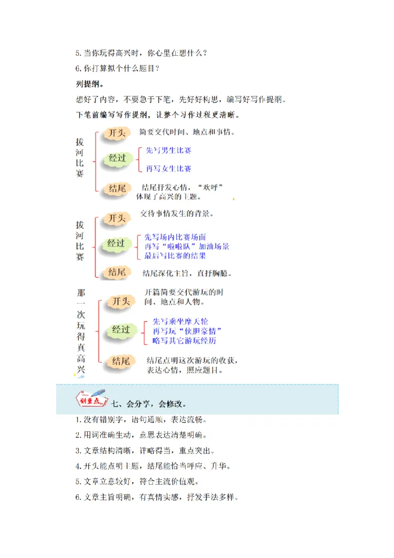 《三（上）语文同步作文（第1套）-第8单元：那次玩得真高兴（写作指导+范文赏析+病文升格）_小学1-6年级全科全套_1-6年级全科上册_三年级_语文_语文三上单元习作》第8页预览