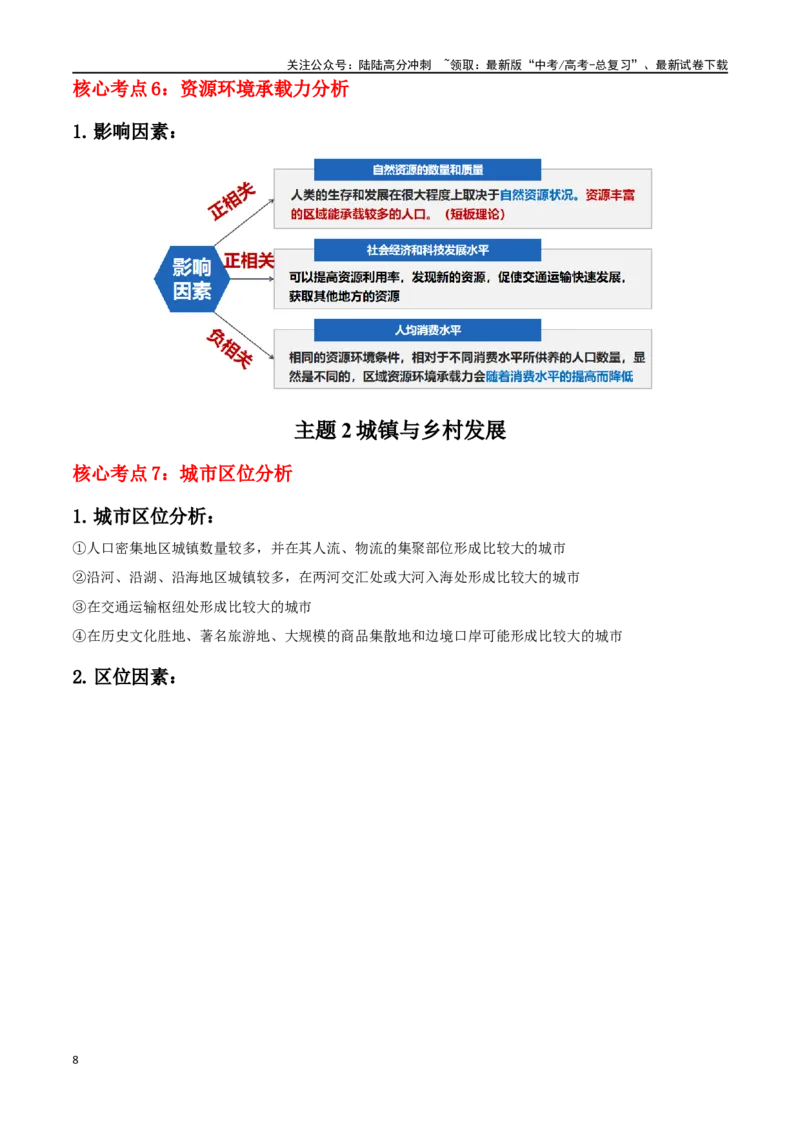 《秘籍02考前必记人文地理核心考点（5大主题28核心考点）-（新高考专用）_07-地理-高考总复习_专项复习_2024年_2024年高考考地理考前冲刺》第8页预览