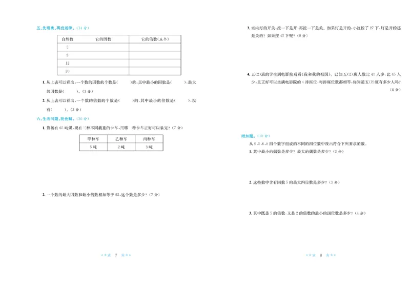 《《黄冈学霸A+》黄冈学霸A+人教数学-5下_小学1-6年级全科全套_1-6年级全科下册_五年级_五年级下数学_数学五下人教版》第5页预览