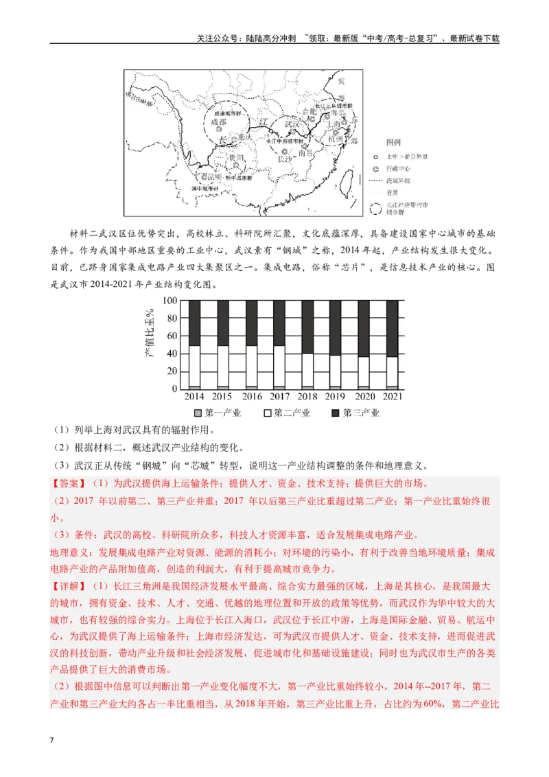 《押大题08城镇变化与区域发展-（解析版）_07-地理-高考总复习_专项复习_2024年_2024年高考地理大题考前押题预测押大题综合题全国通用_2024-2025年高考地理之考前押大题（通用版）18份》第7页预览