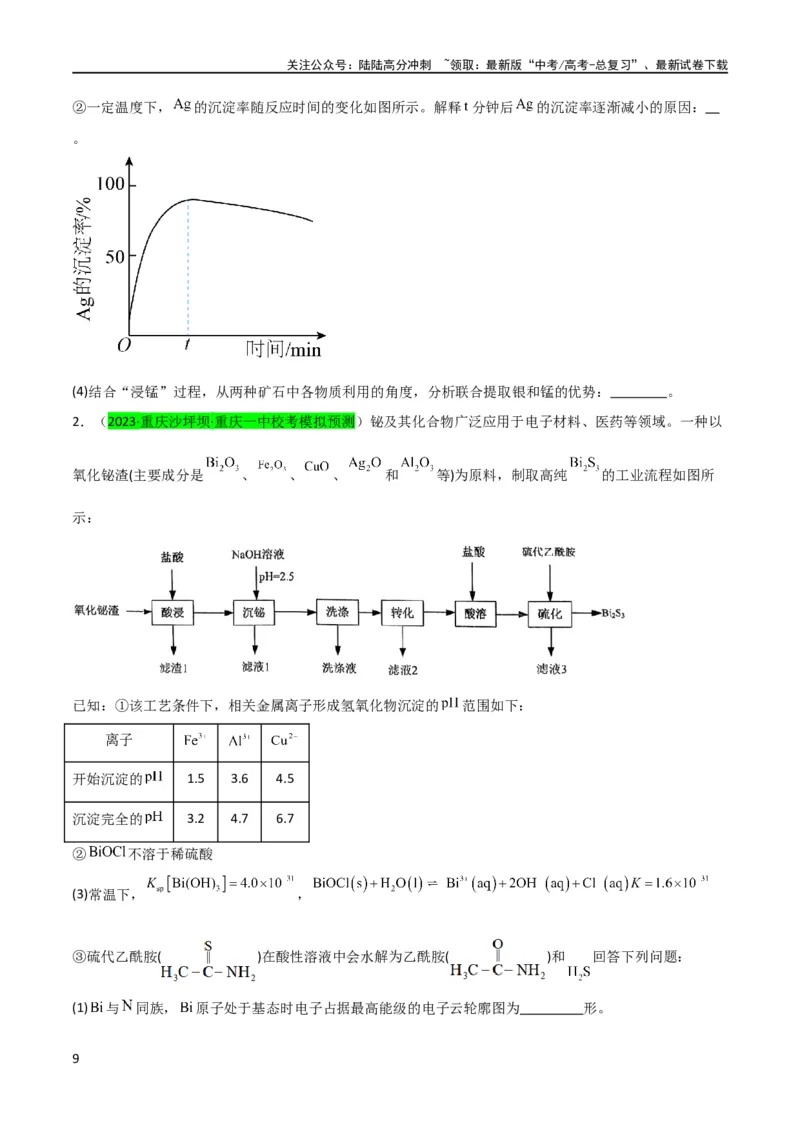 《（升级版）微专题28有关工艺流程和实验探究方程式的书写（学生版）(全国版)_05-化学-高考总复习_一轮复习_2024年_2024高考化学一轮复习考点微专题考情分析经_资料_2024版》第9页预览