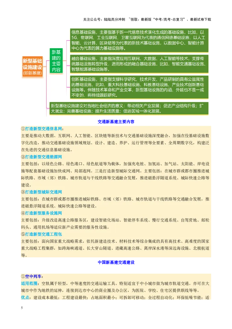《微专题中国新基建（交通）（讲义）（教师版）_07-地理-高考总复习_二轮复习_2025年_2025年高考地理二轮复习课件+讲义+练习（新高考通用）_专题10交通、工程建设、国际合作》第5页预览