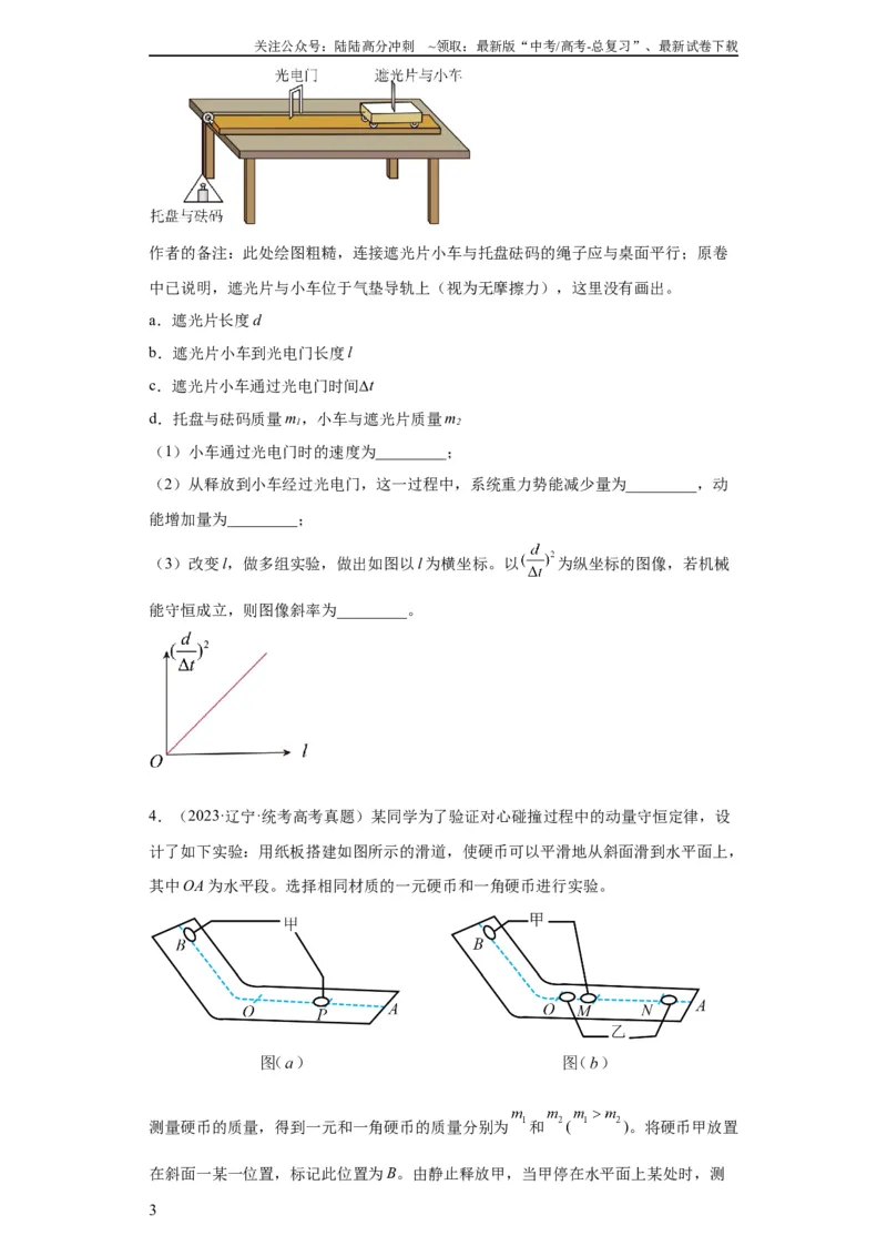 《专题17力学实验(学生版)_04-物理-高考总复习_专项复习_2024年_2024年高考物理五年真题分项汇编（全国通用）》第3页预览