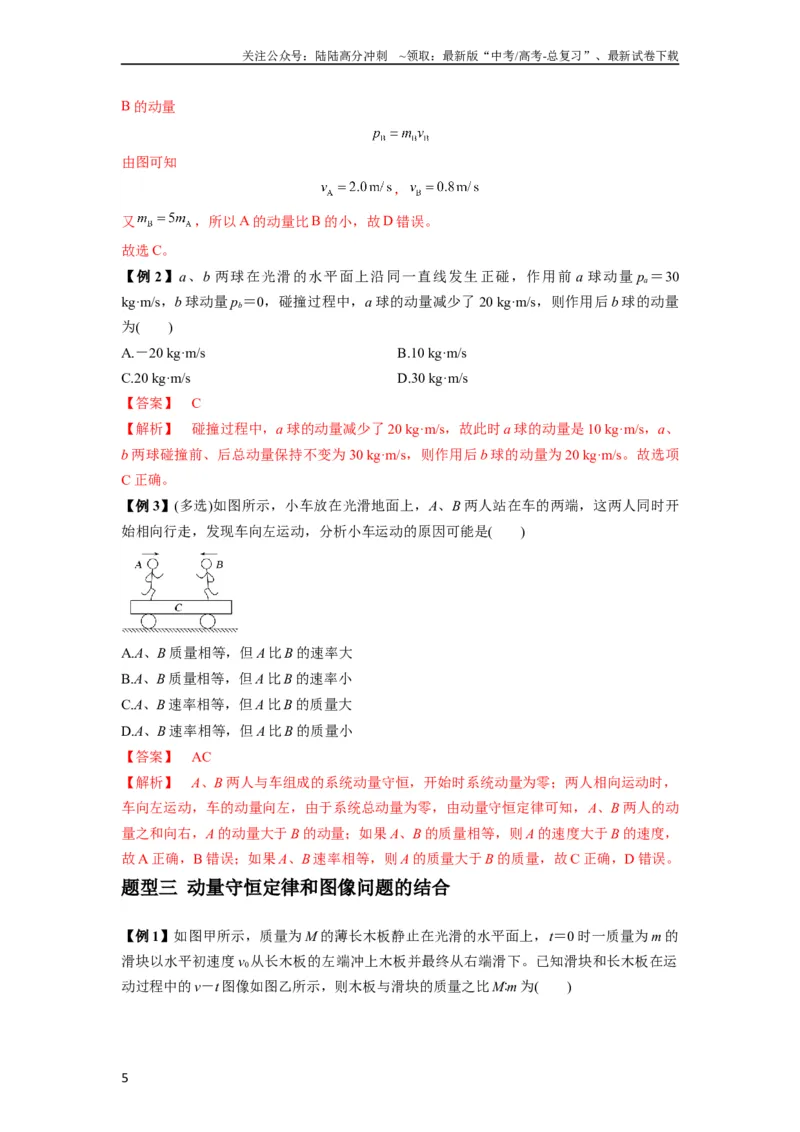 《专题15动量守恒定律及其应用（解析版）_04-物理-高考总复习_一轮复习_2024年_2024年高考物理一轮复习热点题型归类训练重点提升_2024版》第5页预览