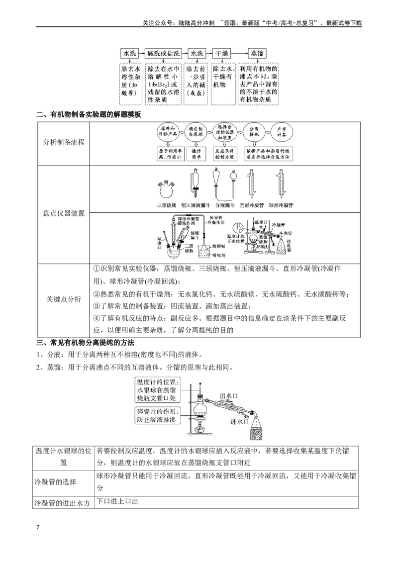 《题型08有机物制备-（教师版）-27页_05-化学-高考总复习_专项复习_2025年_2025年高考化学实验常考题型精讲练_资料》第7页预览